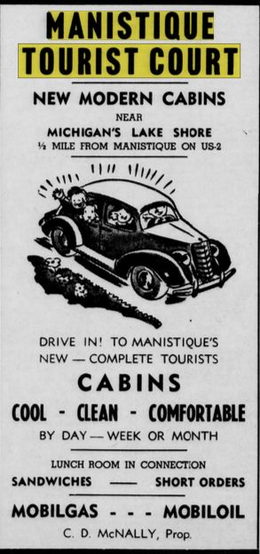 Econo Lodge Lakeshore (Maple Leaf Motel) - Jul 20 1939 Ad (newer photo)